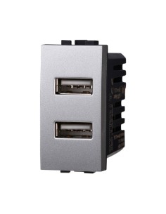 Double socket module USB...