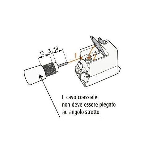 Modulo spina per antenna TV Ø 9,5 mm,...