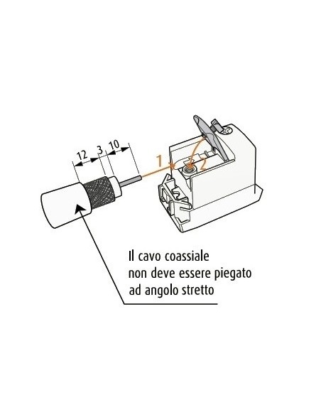 Modulo spina per antenna TV Ø 9,5 mm, serie Solar, bianco, compatibile con serie BTicino Matix - Ettroit MT2250