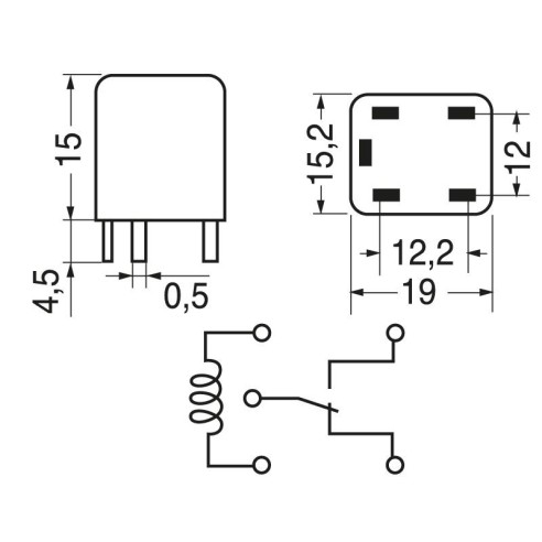 Power relay, 24 Vdc, SPDT, 10 A,...