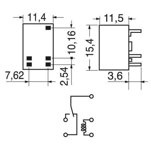 Signalrelais, 24 Vdc, SPDT, 1 A,...