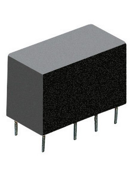Signal relay, 12 Vdc, DPDT, 1 A, through-hole (THT), monostable