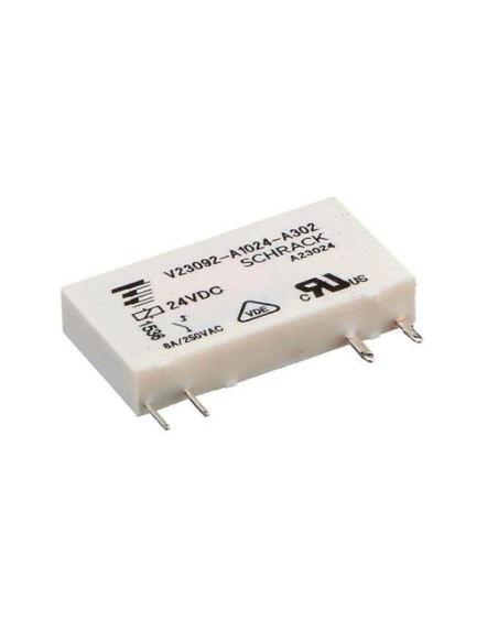 Relè slim, V23092-A1024-A302, 24 Vdc, SPST-NO, 6 A, monostabile, serie SNR - TE Connectivity Schrack 2-1393236-5