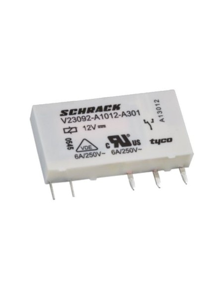 Slim-Relais, V23092-A1012-A301, 12 Vdc, SPDT, 6 A, monostabil, SNR-Serie - TE Connectivity Schrack 1393236-7