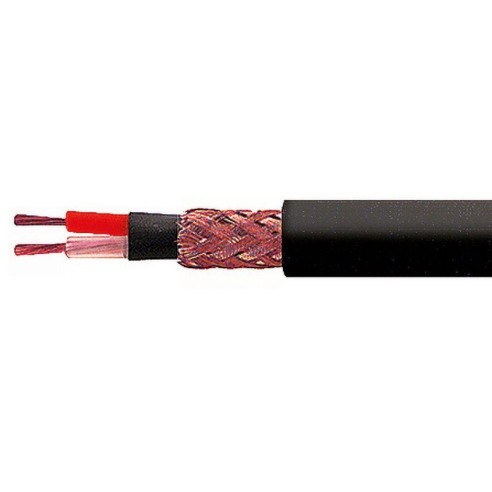Câble blindé 2x0.50 mm2, diamètre 6...