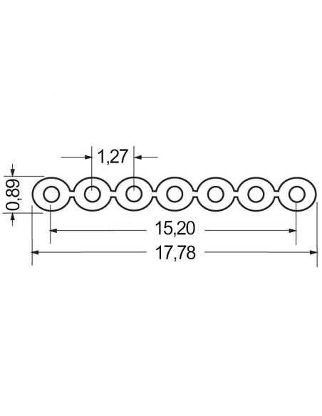 14-core flat cable, AWG28, pitch 1.27mm, colour grey