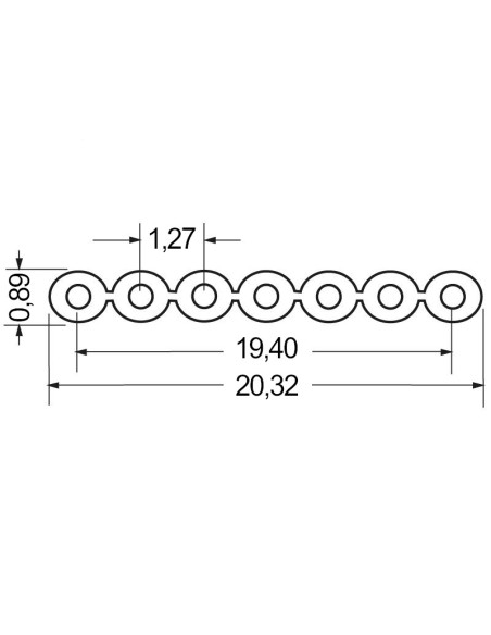 16-aderige platte kabel, AWG28, steek 1,27mm, kleur grijs