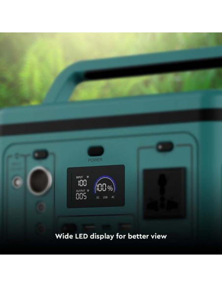Centrale électrique portable 500W avec batterie 568Wh, rechargeable avec alimentation et panneau solaire - V-TAC VT-606 11442