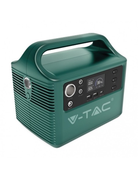 Portable 300W power station with 252Wh lithium battery, rechargeable with power supply and solar panel - V-TAC VT-303 11441