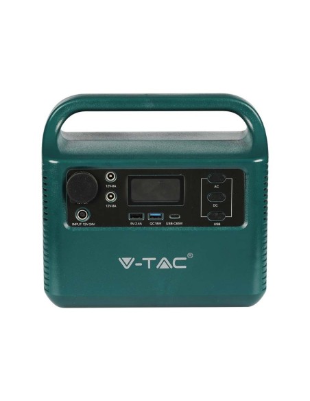Power station portatile 300W con batteria al litio 252Wh, ricaricabile con alimentatore e pannello solare - V-TAC VT-303 11441