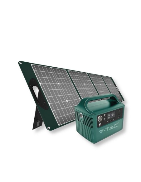 Tragbares 300W Kraftwerk mit 252Wh Lithium Batterie, wiederaufladbar mit Netzteil und Solarpanel - V-TAC VT-303 11441