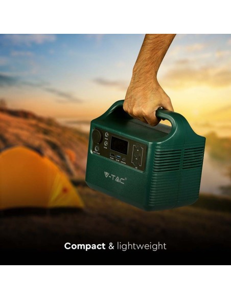 Centrale électrique portable 300W avec batterie 252Wh, rechargeable avec alimentation et panneau solaire - V-TAC VT-303 11441