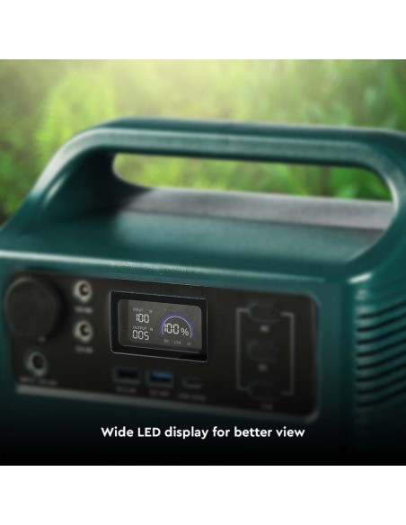 Power station portatile 300W con batteria al litio 252Wh, ricaricabile con alimentatore e pannello solare - V-TAC VT-303 11441