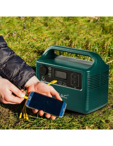 Centrale électrique portable 300W avec batterie 252Wh, rechargeable avec alimentation et panneau solaire - V-TAC VT-303 11441