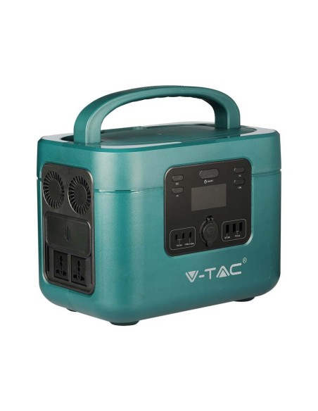 Portable 1000W power station with 1050Wh lithium battery, rechargeable with power supply and solar panel, - V-TAC VT-1001 11443