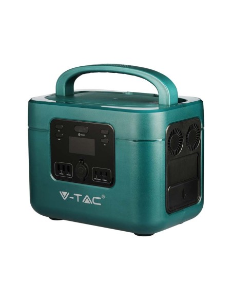 Portable 1000W power station with 1050Wh lithium battery, rechargeable with power supply and solar panel, - V-TAC VT-1001 11443