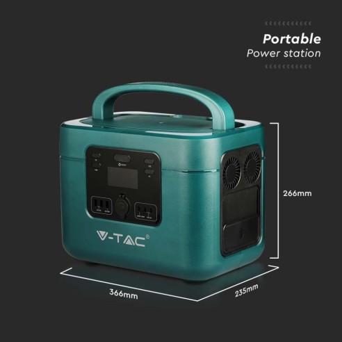Portable 1000W power station with...