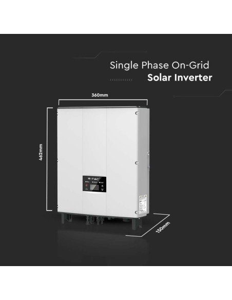 Onduleurs On-Grid pour système photovoltaïque, 3KW, monophasé, garantie 5 ans - V-TAC VT-6603105 11369