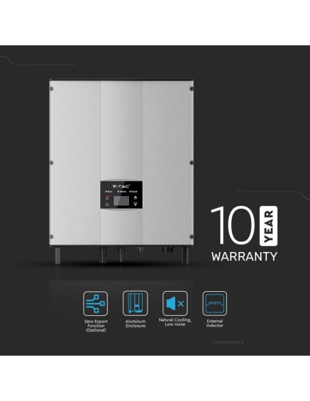 On-Grid Inverter for photovoltaic system, 5KW, single-phase, 10-year warranty - V-TAC VT-6605110 11380