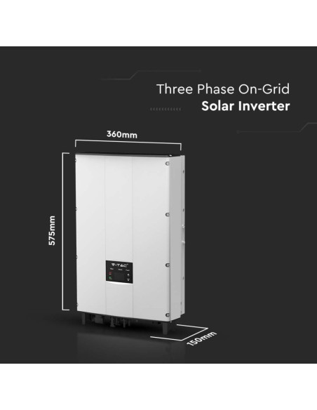 On-Grid Inverter for photovoltaic system, 10KW, three-phase, 5-year warranty - V-TAC VT-6610305 11373