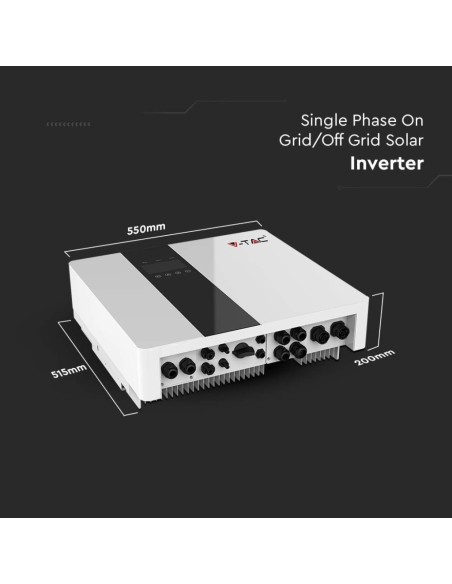 Onduleur hybride On-Grid/Off-Grid, 3.6KW monophasé, garantie 5 ans, avec enregistreur de données wifi,-V-TAC VT-66036103 11374