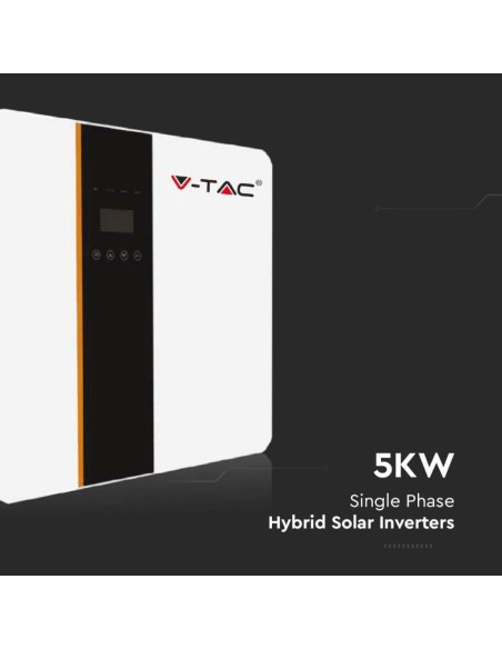 Inverter di rete ibrido On-Grid / Off-grid, 5KW, monofase, garanzia 5 anni, con data logger wifi,V-TAC VT-6606103 11508