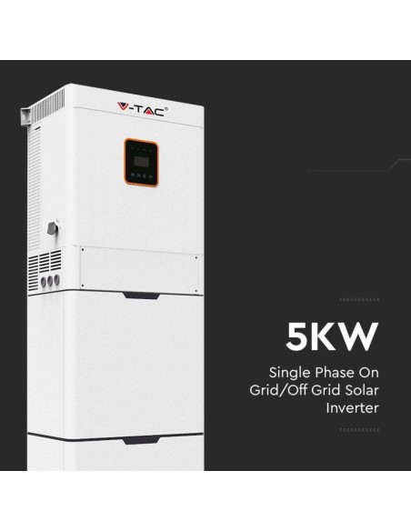 On-Grid / Off-grid hybrid grid inverter, 5KW, single-phase, 3-year warranty, with rack, wifi data logger,V-TAC VT-6605103 11376
