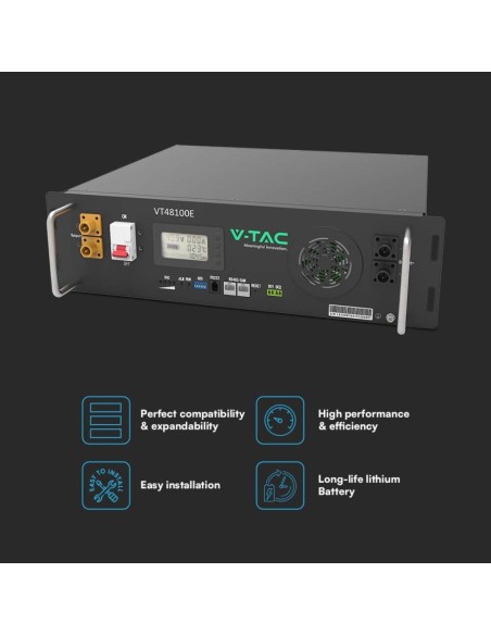 5kW Photovoltaik-Kit mit LiFePo4 51.2V 100Ah 5.12 kWh Batterie einphasigem Wechselrichter 12 410W Solarmodulen V-TAC100163