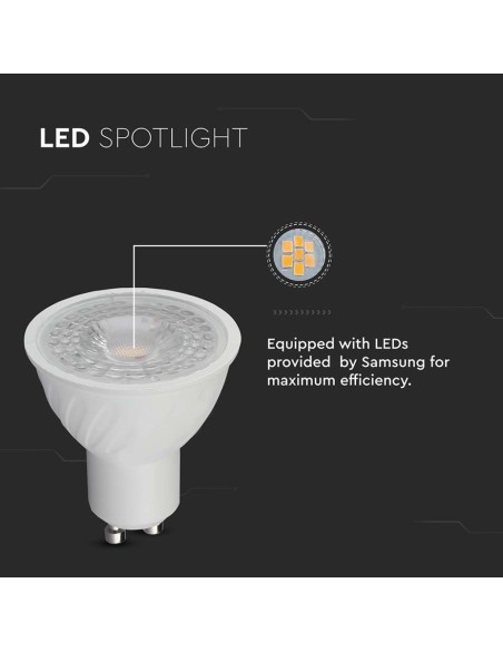 V-TAC PRO VT-227D LED Spotlight GU10 with Samsung Chip 6W 38° Dimmable