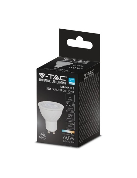 V-TAC PRO VT-227D LED Spotlight GU10 with Samsung Chip 6W 38° Dimmable