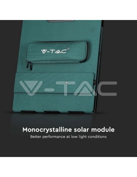 Pannello solare fotovoltaico ripiegabile 80W per power station - V-TAC VT-10080 11564