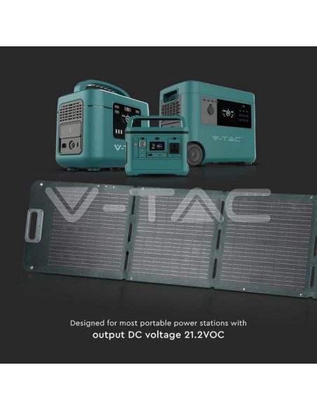 Pannello solare fotovoltaico ripiegabile 80W per power station - V-TAC VT-10080 11564