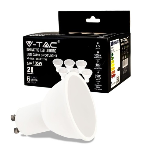 V-TAC VT-2225 Pack de 6 spots LED...