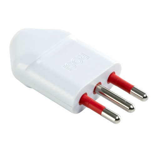 10A 2P+E plug, white, Emilia...