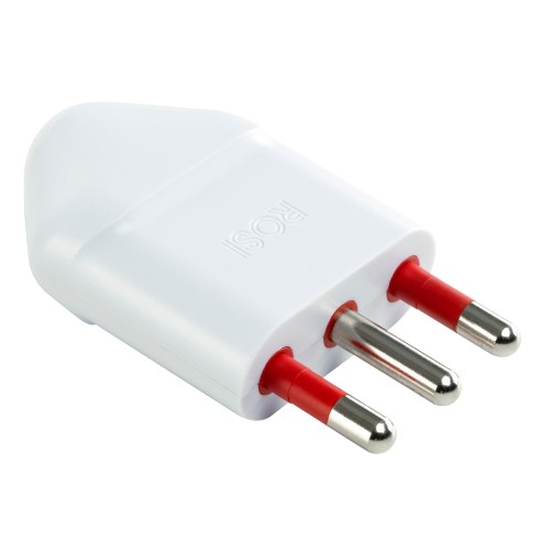 16A 2P+E plug, white, Emilia...