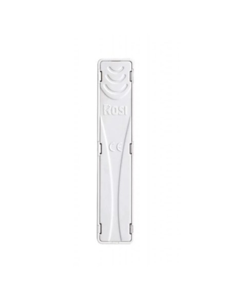16A 2P+E ultra-flat plug, 90° bent, white, Emilia Flat series - Rosi RS98118