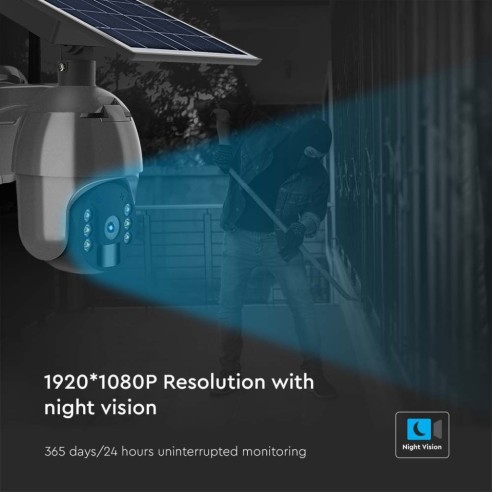 PTZ Kamera mit Solarpanel, 4G, 2.0...