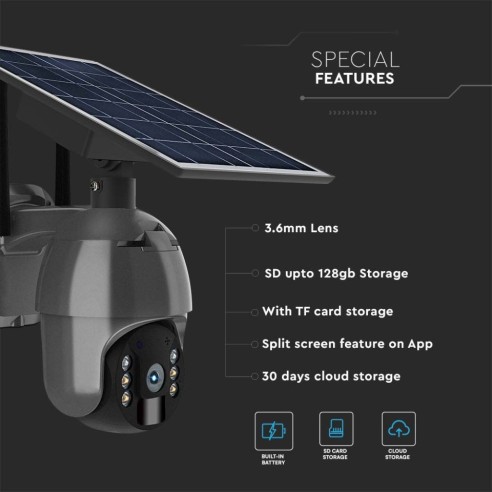 PTZ camera with solar panel, 4G, 2.0...