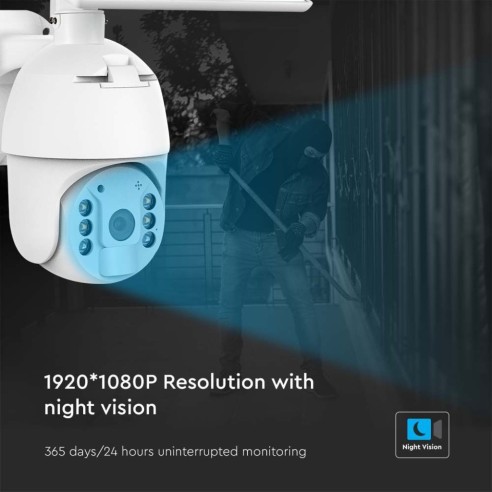 PTZ-camera met zonnepaneel, WiFi, 2,0...