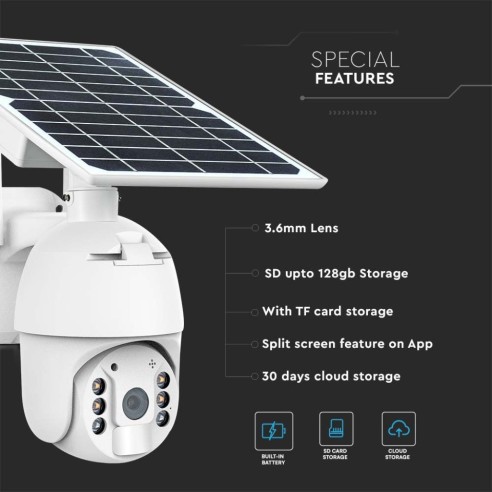 PTZ-camera met zonnepaneel, WiFi, 2,0...