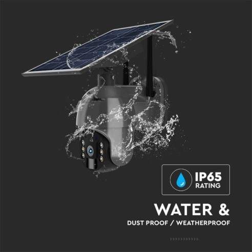 Cámara PTZ con panel solar, WiFi, 2,0...