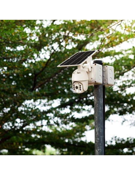 Caméra PTZ, panneau solaire, WiFi, 2,0 MPx, détecteur de mouvement, audio bidirectionnel, blanc - V-TAC VT-11024-WIFI 11618