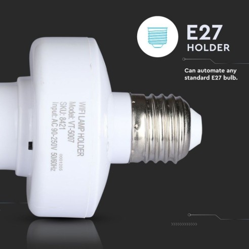 Portalámpara WiFi E27 (máx. 20W),...
