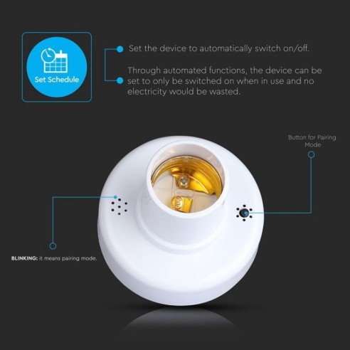 Portalámpara WiFi E27 (máx. 20W),...