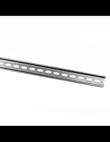 Din rail, perforated profile, 35x7.5x1 mm, length 2 metres, EN 50022 - Electrochannels EC460F