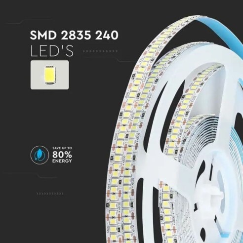 Strip led 12V, SMD2835, 20W/m, 240...