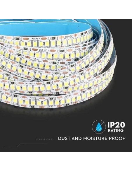 Led-Streifen 12V, SMD2835, 20W/m, 240 leds/m, IP20, Breite 10mm - V-TAC VT-2835