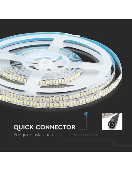 Led Strip 12V, SMD2835, 20W/m, 240 leds/m, IP20, width 10mm - V-TAC VT-2835