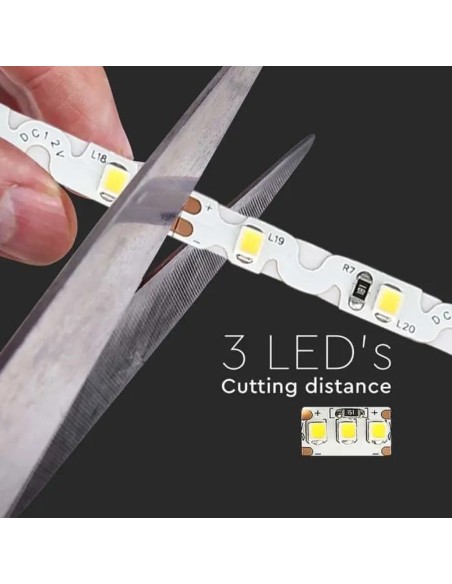 Led strip 12V, SMD2835, 4.2W/m, 60 leds/m, IP20, width 8mm, zig-zag - V-TAC VT-2835 