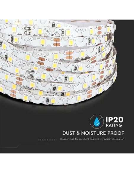 Ledstrip 12V, SMD2835, 4,2W/m, 60 leds/m, IP20, breedte 8mm, zigzag - V-TAC VT-2835 